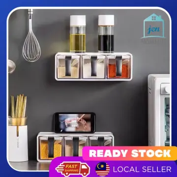 Plastic Spice Rack Stacked Storage Seasoning Boxes Spice Jars With