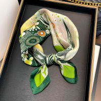 Luxury nd Print Headband Scarf Women Fashion Silk Satin Hair Band Bag Wrist Foulard Bandana Neckerhicef Shawl Wrap. Hijab New2023