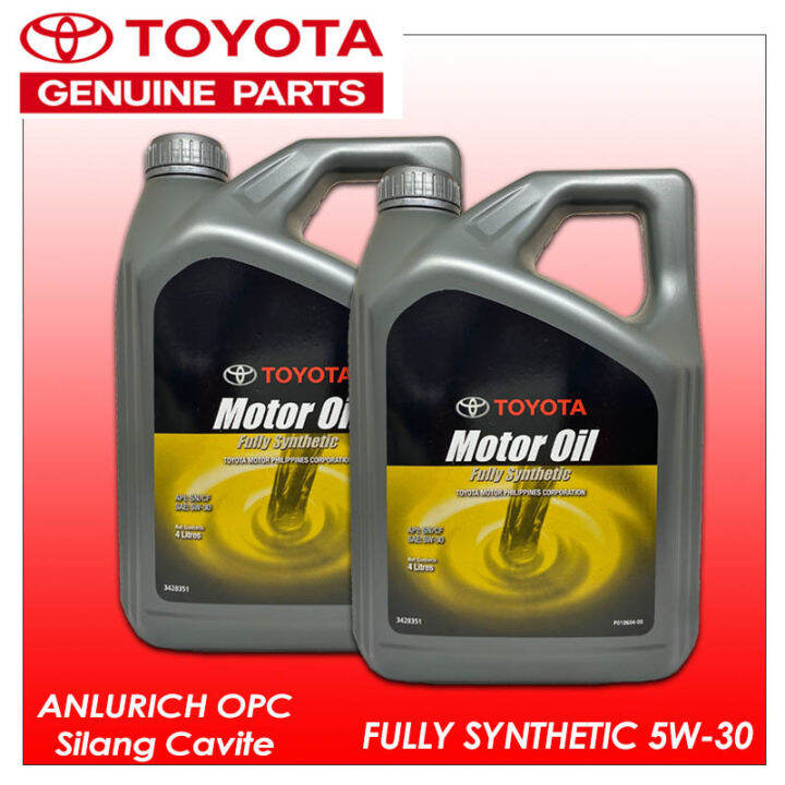 TOYOTA Engine Oil 5W30 Fully Synthetic 4L (2 Gallons) Lazada PH