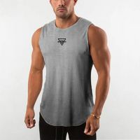 Brand Gym Bodybuilding Summer Breatable Sleeveless Cool Feeling Tank Tops Mens Casual Mesh Quick Dry Hip Hop O Neck T-Shirt