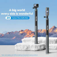 กล้องโทรทรรศน์ G3ไม้ Selfie ความยาว (อัพเกรด118 "/3M) คาร์บอนไฟเบอร์ที่มองไม่เห็นส่วนขยายที่มีน้ำหนักเบากันน้ำโมโนพอดดำน้ำใต้น้ำสำหรับ GoPro Max Mini Hero 11 10 9 8 7, Insta360, DJI Action,กล้อง AKASO