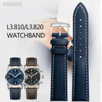 แองซัม♝สายนาฬิกาหนังสำหรับ Apple Watch สำหรับผู้บุกเบิก Longines เครื่องจักรซีรีย์ L3.810/L3.820 Tudor Citizen แบบเรียบนาฬิกาหนังสำหรับผู้ชายขนาด20มม. 21มม. 22มม.