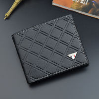 New style mens wallet short youth check multi card thin soft clip wallet wallets purse men wallets for cards