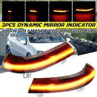 Pair LED Side Wing Rearview Mirror Dynamic Indicator Blinker Flowing Turn Signal Light for VW GOLF 5 MK5 Jetta Passat B5.5 B6