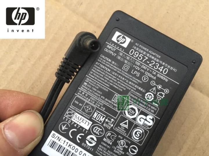 ส่งสายไฟ-hp-hp-ของแท้12v-0957-2340อะแดปเตอร์สำหรับสแกนเนอร์พร้อมเข็ม