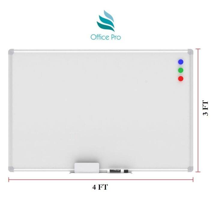 Whiteboard Aluminum Frame Wall Mounted Type 3FT x 4FT (36