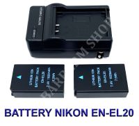 EN-EL20  ENEL20 แบตเตอรี่  แท่นชาร์จ  แบตเตอรี่พร้อมแท่นชาร์จสำหรับกล้องนิคอน Battery  Charger  Battery and Charger For Nikon Nikon 1 AW1,Nikon 1 J1,Nikon 1 J2,Nikon 1 J3,Nikon 1 S1,Nikon COOLPIX A,Blackmagic,P1000,MH-27 BY BARRERM SHOP