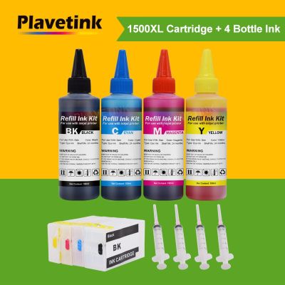 Plavetink 4pcs PGI1500 Refill Ink cartridge + 100ml Dye Ink Compatible For Canon MAXIFY MB2050 MB2350 MB2150 MB2750 PGI 1500XL Ink Cartridges