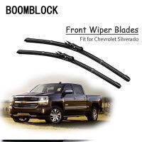 BOOMBLOCK 2pc Car Windshield Rubber Wiper Blades Arm Kit For Chevrolet Silverado 1500 2017 2016-1999