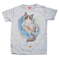 เสื้อยืด แขนสั้น แชปเตอร์วัน สเก๊ตบุ๊ค ลาย แมวจินนี่ ผ้านิ่ม / Jinny Cat Chapter One Sketchbook Soft T-Shirt