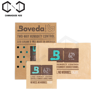 ซองบ่มสมุนไพร ซองควบคุมความชื้น โบเวด้า 58% / 62% Rh ขนาด 4G / 8G / 67G กรัม Boveda 2-way humidity control 58% / 62% Rh of 4 / 8 / 67 gram for medical herb Cannadude420