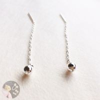 S925 ต่างหูเงินแท้โซ่เงินแท้ Sterling silver chain earrings ตุ้มเงิน