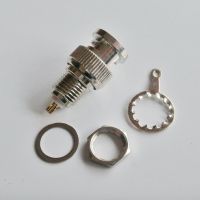 RF BNC Q9 Connector Socket BNC Male With O-ring Bulkhead Panel Mount Nut solder cup Plug Nickel Plated Brass RF Coaxial Adapters