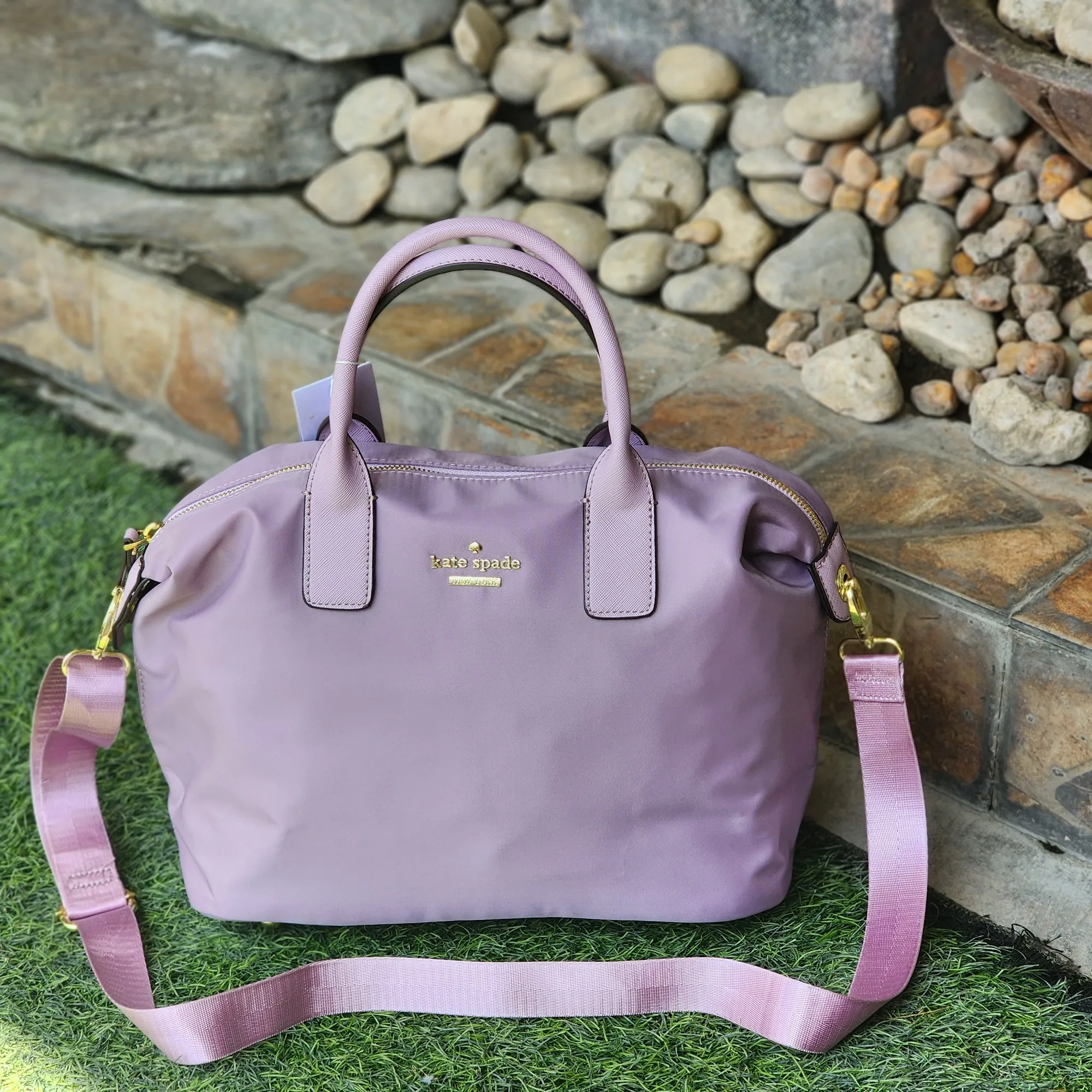 Original Kate Spade Lyla Crossbody Nylon Bag - Lavender | Lazada PH