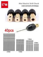 Twist Drill Bit Kit 0.6/1.0/1.5/2.0mm Mini Drill Chuck Quick Change Keyless Bit Adapter 2.0/2.35/3.0/3.17/5.0 Holder Clamp Tools