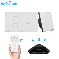 Broadlink TC2 EU Standard Light Switch Modern Design White Touch Panel Wifi Wireless Smart Control Via RM4 Pro/RM pro Wall Stickers Decals