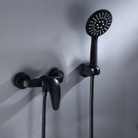 Matte Black Bathroom Shower Faucet Set Wall Mount Shower Mixer Tap Stainless Steel Bathtub Shower Mixer Tap Shower Mixer