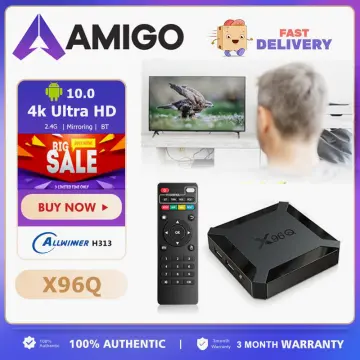 Original For Android10 X96Q Smart TV Box Allwinner H313 Quad Core CPU  Streaming Media Players 4K 2.4G WiFi