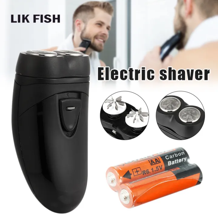 LIKE Cordless Electric Shaver For Men Beard Shaving Trimmer Battery  Operated Hair Trimmer Multifunctional Dual Head | Lazada Singapore