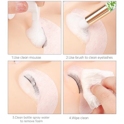 ‘；【。- 5Pcs Eyelash Cleaning Brush Lash Extension Applicator Crystal Microbrush Eyebrow Lashes Wash Shampoo Clean Makeup Brush