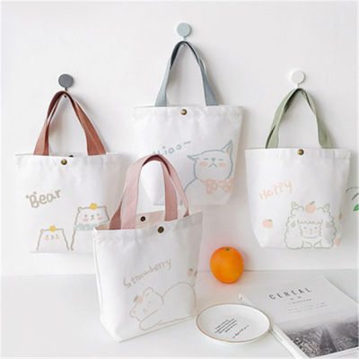 Mini Cotton Canvas Handbag Mini Handbag Lunch Bag Lovely Decoration Tote Bags Shopping Bag Simple Tote