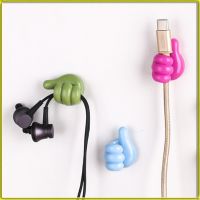 2 PCS Data Cable Storage Button Network Cable Charging Thumb Hook Earphone Clip Fixing Cable Manager Sticking Cables Holder