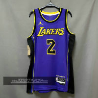 【High Quality】Mens 2022-23 New Original NBA Los Angeles Lakers #2 Jarred Vanderbilt Jersey Statement Edition Purple Swingman Heat-pressed