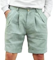 Mens Wide Leg Cotton Straight Tennis Shorts Versatile High Street Board Shorts Relaxed Lightweight Volley Shorts