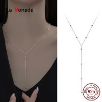 La Monada Womens Necklace 925 Silver Chains Woman On Neck Minimalist Chain Pendant Fine Jewelry For Women Necklace Silver Girls