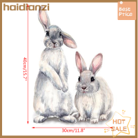 Haidianzi สติ๊กเกอร์ติดผนังภาพวาดกระต่ายสัตว์สำหรับตกแต่งบ้านสติ๊กเกอร์ติดผนังห้องแบบนอร์ดิก