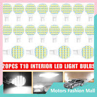 20ชิ้น T10ไฟ Led ในรถยนต์24smd 1210กลม12โวลต์สีขาวกว้างไฟด้านข้างโดมเพดานภายในหลอดไฟไฟส่องแผนที่