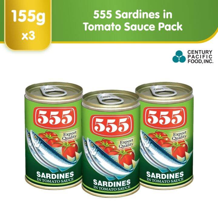 555 Sardines in Tomato Sauce 155g x3 Lazada PH