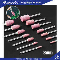 Manooby 1/8 ก้านเครื่องมืออุปกรณ์กัดเซาะหินให้เป็นรูปร่างสว่านล้อขัดเงาบด