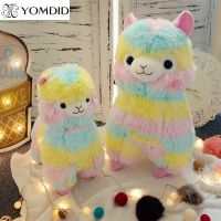 YOMDID 25/35cm/50cm Rainbow Alpaca Plush Toys Kawaii Stuffed Toys Cartoon Alpaca Plush Doll Toys Christmas Children Kids Gift