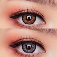 Hale 3 Tone Gray / Hale 3Tone Brown / Hale3Tone Gray / Hale3Tone Brown บิ๊กอาย สีเทา เทา สีน้ำตาล น้ำตาล Wink Lens Halen