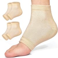 ✾ 2pcs Lotion Gel Moisturizing Heel Socks For Repairing Chapped Heels And Protecting Foot Care Gel Lined Toeless Spa Socks Unisex