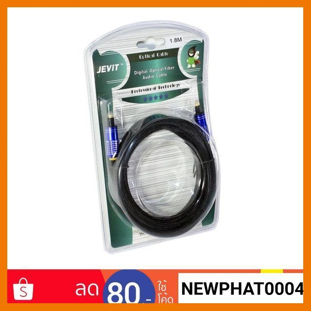 HOT!!ลดราคา JEVIT สาย Optical Audio Jevit - Digital Optical Fiber Audio Cable แบบสายถักอย่างดี 1.8m ##ที่ชาร์จ แท็บเล็ต ไร้สาย เสียง หูฟัง เคส Airpodss ลำโพง Wireless Bluetooth โทรศัพท์ USB ปลั๊ก เมาท์ HDMI สายคอมพิวเตอร์