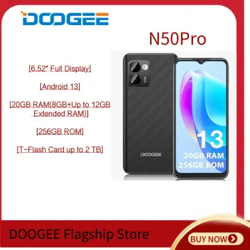 DOOGEE N50 PRO Cell Phone,Android 13 Smartphone,20GB+256GB(1TB TF),6.52  HD+,50MP AI Camera Android Phone,18W Fast Charge,4200mAh Battery Mobile
