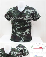 เสื้อทหาร เสื้อกองทัพบก เสื้อลายพราง ดิจิตอลทหารบก คอวี คอพราง (พร้อมส่ง)