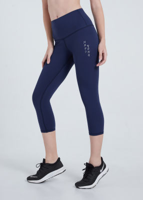 NaPiYong activewear- Leggings (Calf-length in Navy) เลกกิ้งใส่ออกกำลังกาย ผ้าเกรดพรีเมี่ยม ยืดหยุ่นสูง ผ้านุ่มมากมีบรัชด้านใน เอวสูง เก็บทรงดีมาก