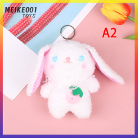 จี้รูปกระต่ายการ์ตูนยัดไส้ของเล่นน่ารัก Plush ผลไม้ MEIKE001 12ซม. ตกแต่ง Kado Ulang Tahun