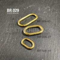 BR029 ห่วงแคบซูล ห่วงวงรี อะไหล่ทองเหลืองแท้ อุปกรณ์งานหนัง leatherbrass **ราคาต่อชิ้น**