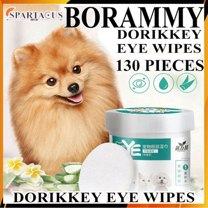 Dorrikey Pet Eye Wipes Pet Eyes Cleaning Wipes Paper Towels Dogs Cats Tears Remover Wet Wipes