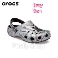 CROCS Classic Marbled Clog รองเท้าลำลองผู้ใหญ่ รองเท้าผู้ใหญ่ รองเท้าหัวโต รองเท้า รุ่นใหม่ล่าสุด