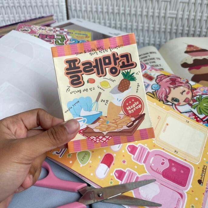 Buku Origami Korea Korean Bentuk Makanan Papercraft Book Buku Lipat