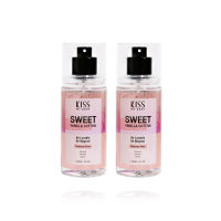 [แพ็คคู่] Kiss My Body น้ำหอม Body Mist กลิ่น Sweet Vanilla Cotton 88 ml. 2ชิ้น