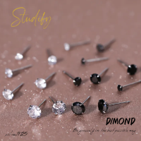 Studify | Diamond ต่างหูเจาะ เงินแท้ เหมาะกับคนแพ้ง่าย