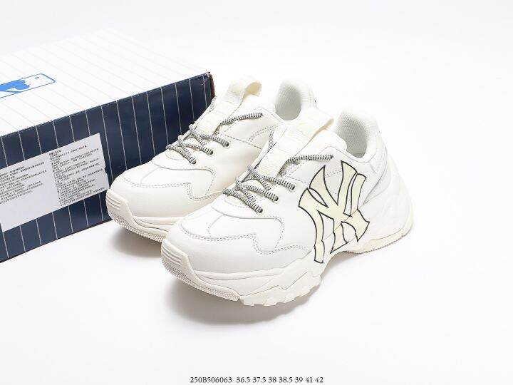 รองเท้าmlb-new-york-yankees-white-dream-size-36-42-รองเท้าผ้าใบ-รองเท้าเพิ่มความสูง-รองเท้าแฟชั่น-รองเท้าลำลอง-ยืดเกาะได้ดี-มีเก็บปลายทาง-01