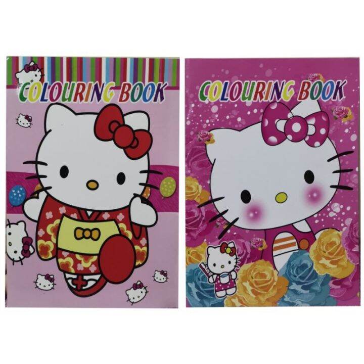 Hello Kitty coloring book with stickers for birthday party giveaways | Lazada PH