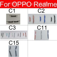 ปุ่มปรับระดับเสียงด้านข้างไฟฟ้าสายเคเบิ้ลยืดหยุ่นสำหรับ OPPO Realme C1 C2 C3 C11 C15 C17เปิดปิดไฟที่ปรับเสียงขึ้นลงชิ้นส่วนซ่อมกุญแจด้านข้าง